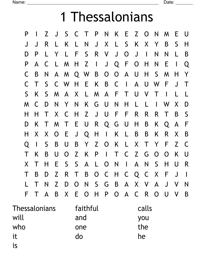 1 Thessalonians Word Search