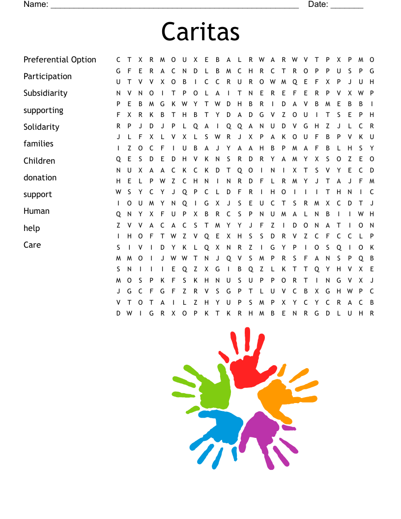 Caritas Word Search