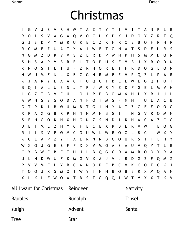 Christmas Word Search