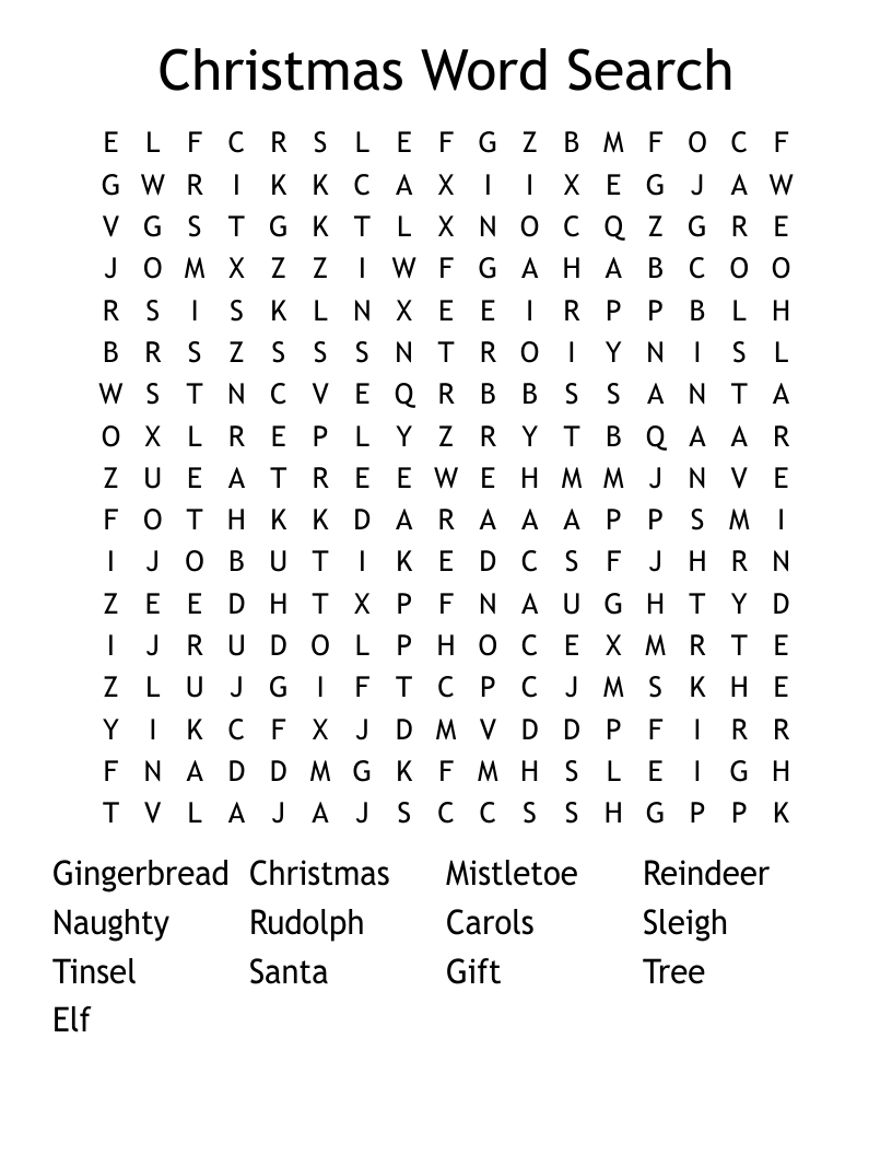 Christmas Word Search