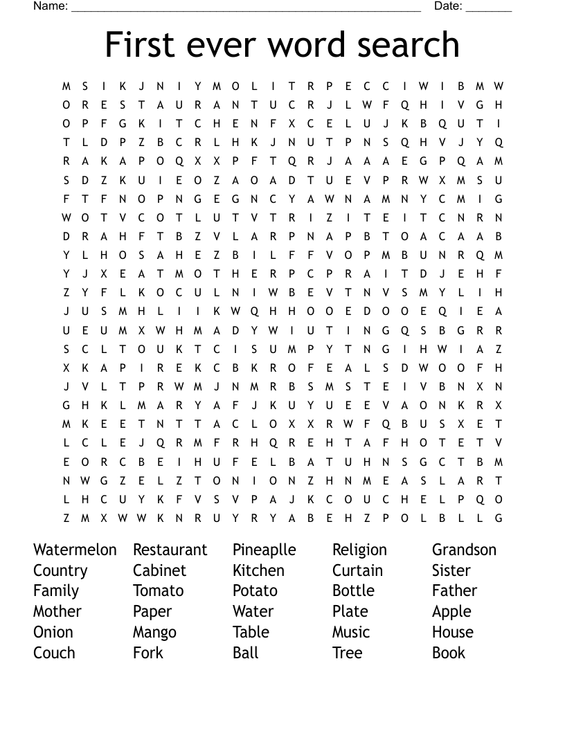 First ever word search