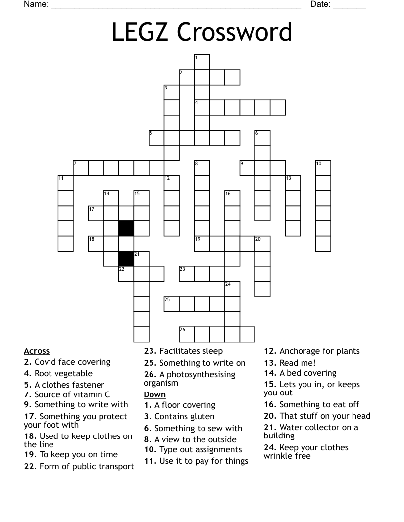 LEGZ Crossword