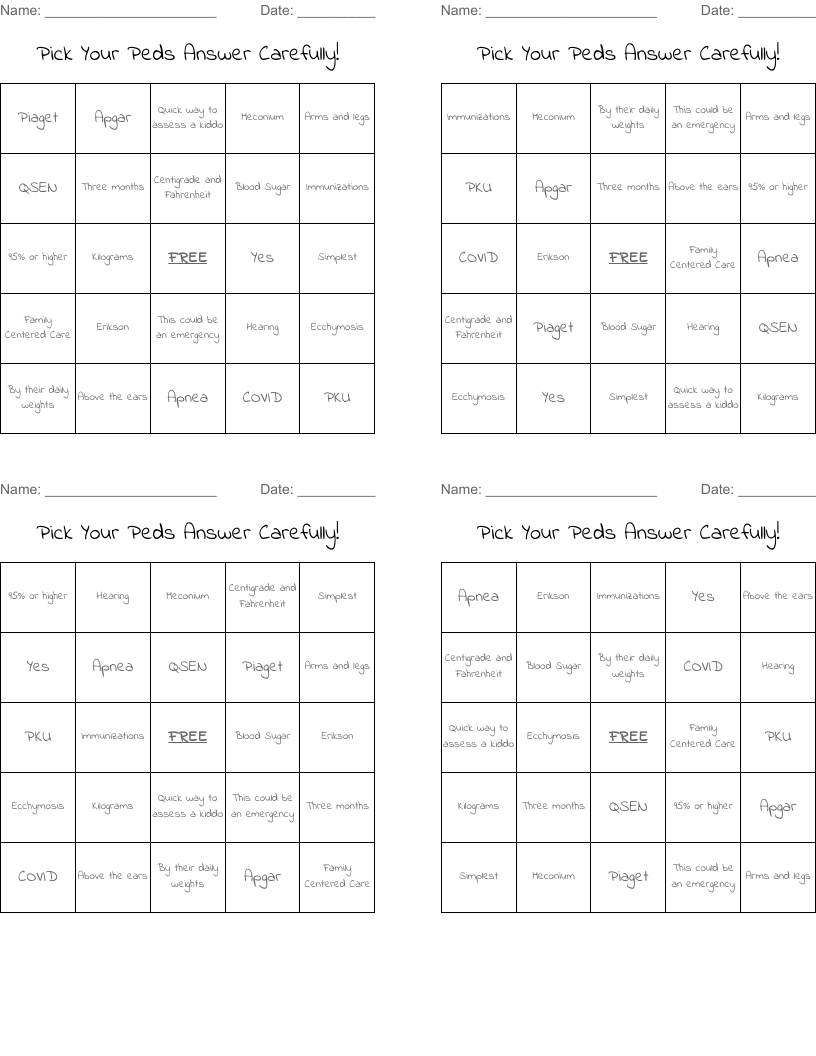 Pick Your Peds Answer Carefully!