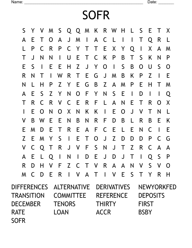 SOFR Word Search