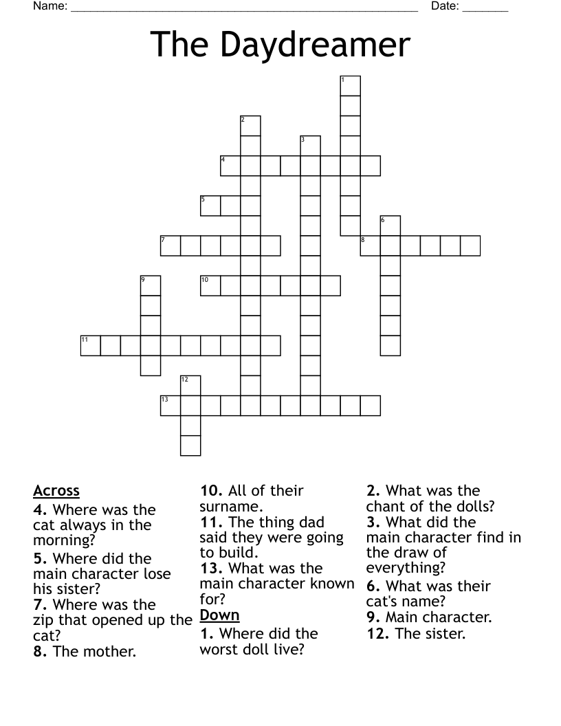 The Daydreamer Crossword WordMint
