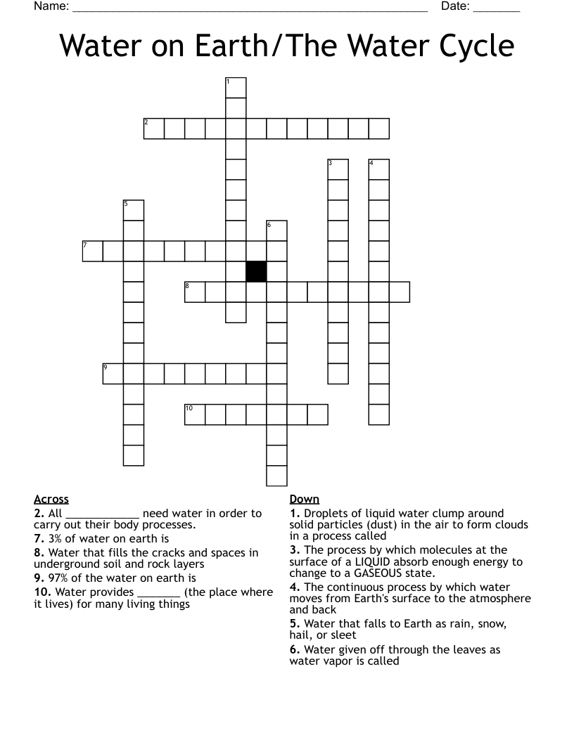water-on-earth-the-water-cycle-crossword-wordmint
