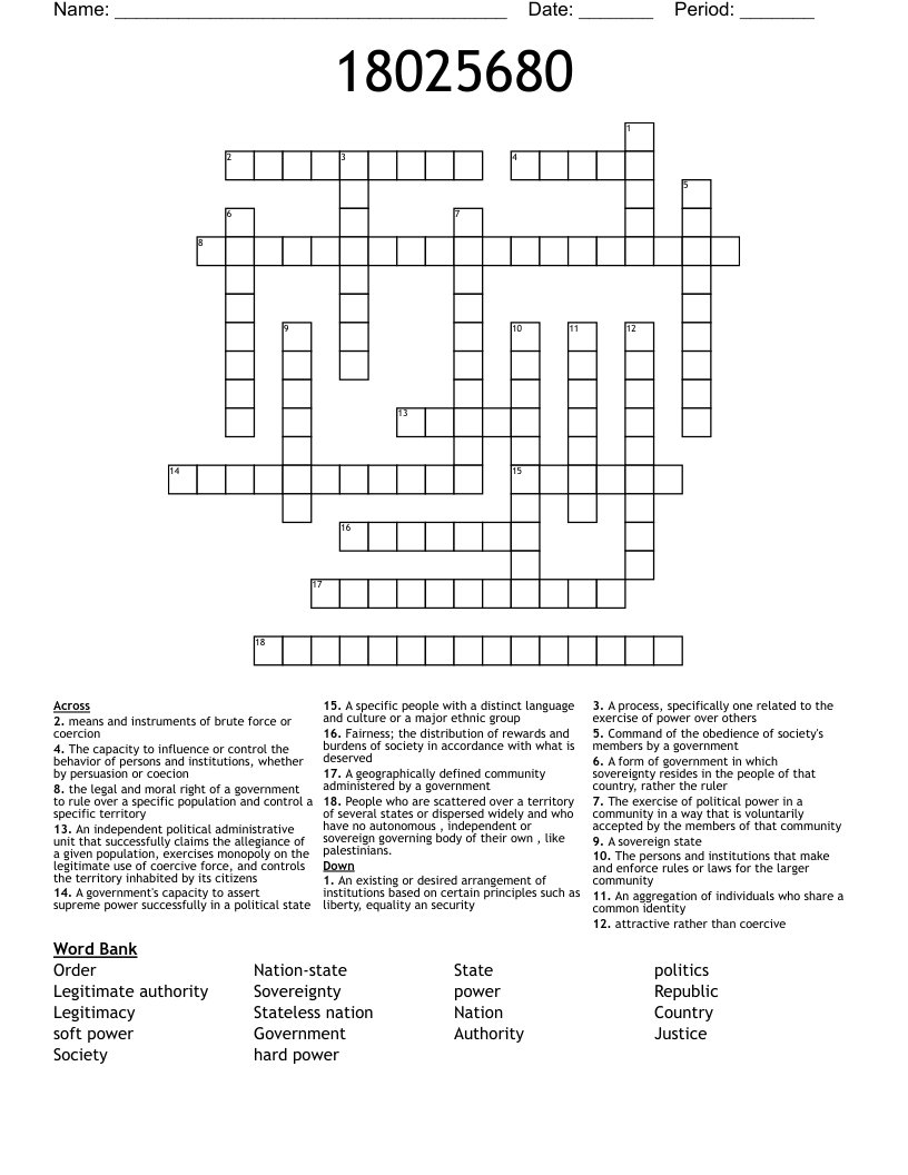 18025680 Crossword