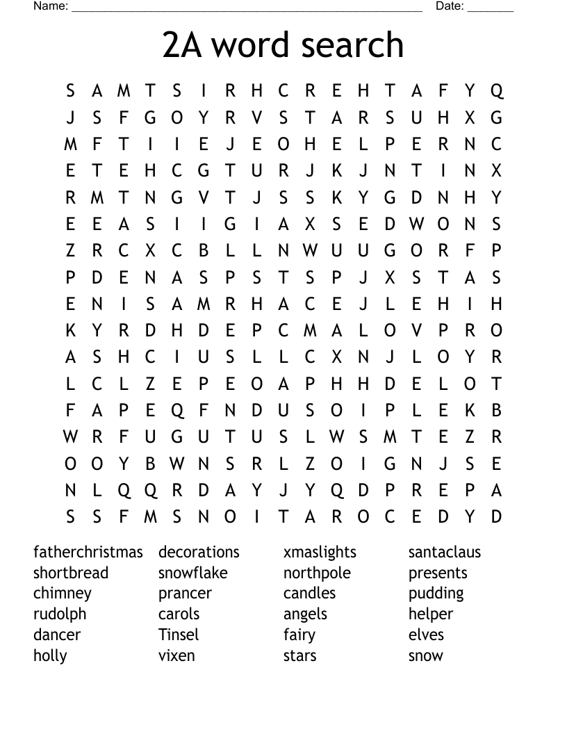 2A word search