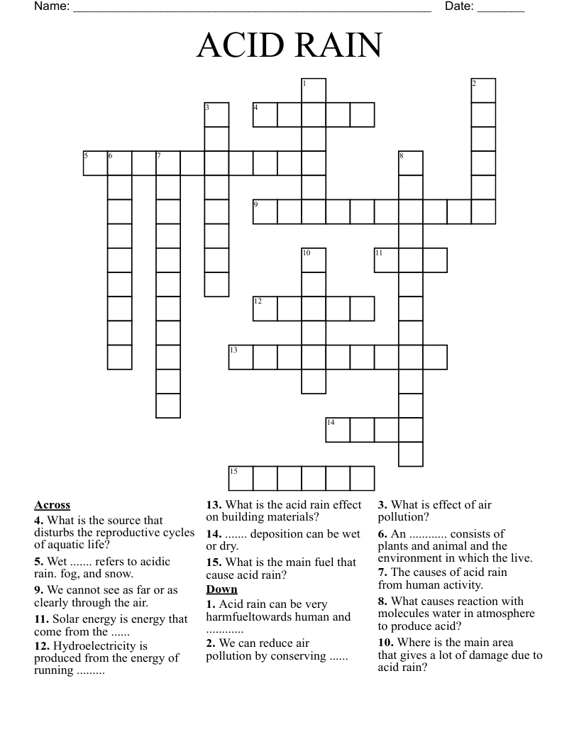 Sustainability Crossword WordMint