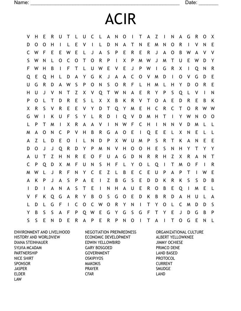 ACIR Word Search