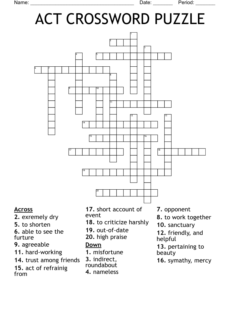 Very Boring Crossword Puzzle Clue Esperanzaenlaniebla
