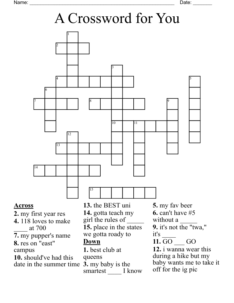 A Crossword for You WordMint