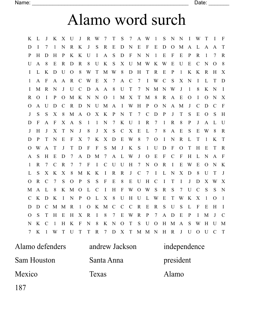 Alamo Puzzles WordMint