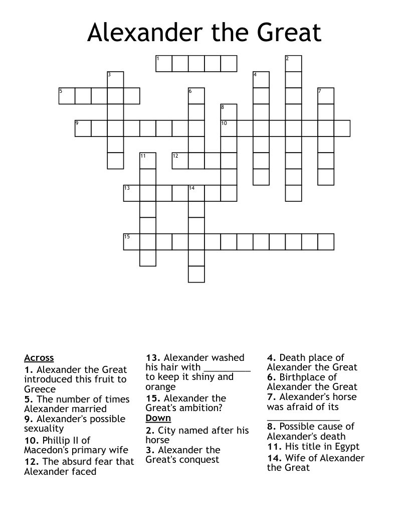 Popular Alexander The Great Home Crossword Puzzle Trend In 2022 