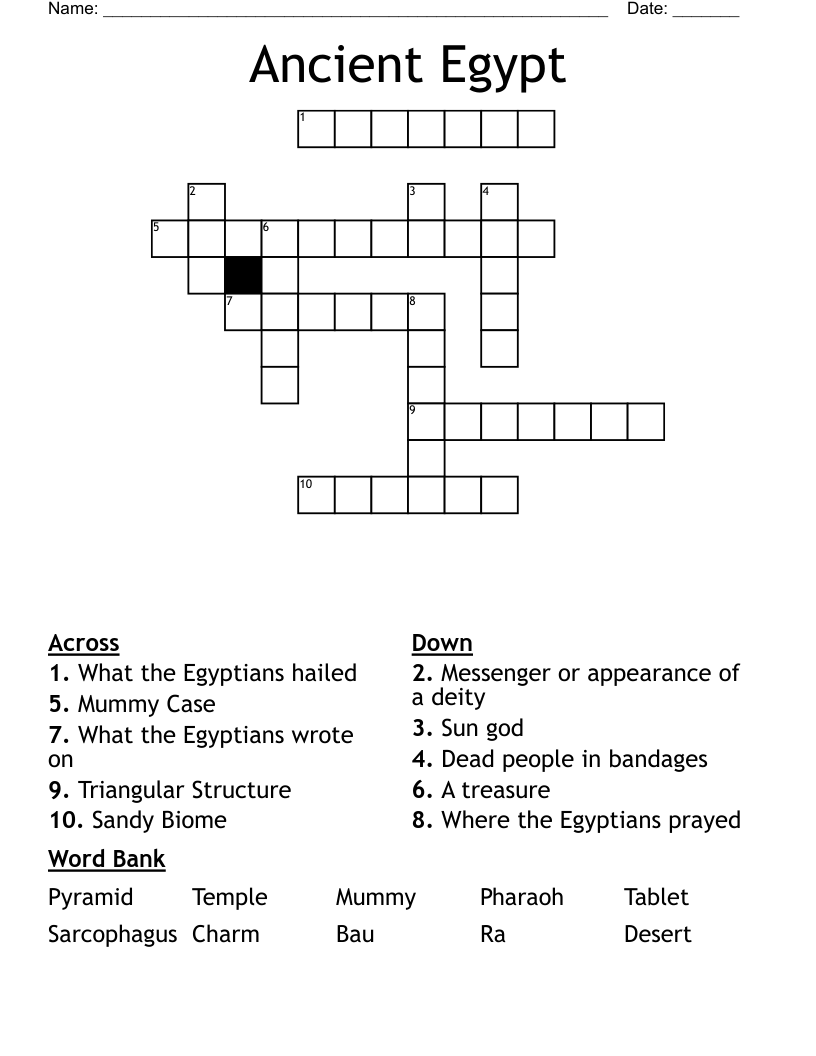 Ancient Egypt  Crossword