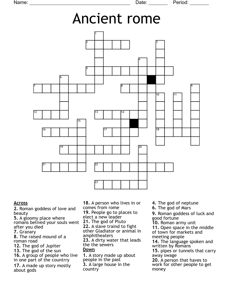 Working Class Roman Crossword Puzzle Clue Toroidaltransformerrightnow