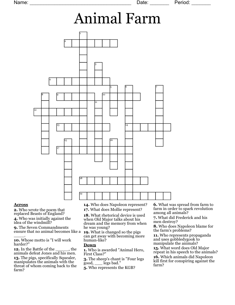 Animal Crossword Puzzle Printable Printable World Hol Vrogue co