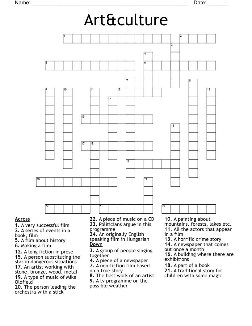 Art&culture Crossword