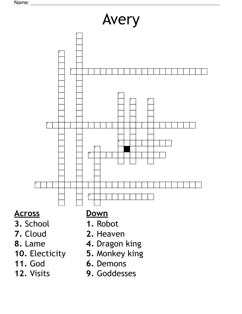 Avery  Crossword