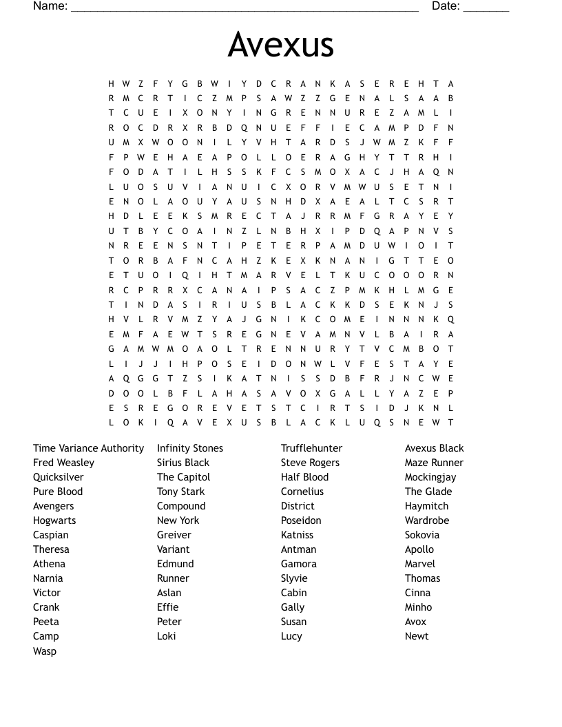 Avexus Word Search