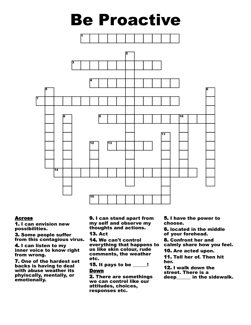 Habit 1 Word Search WordMint