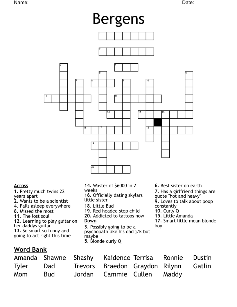 Bergens Crossword WordMint