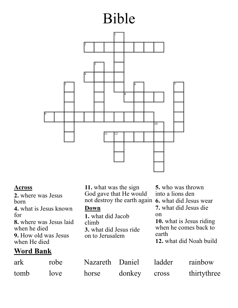 Bible Crossword