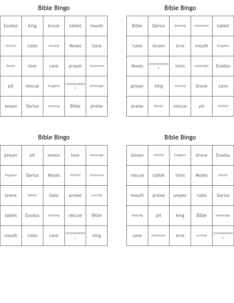 Bible  Bingo