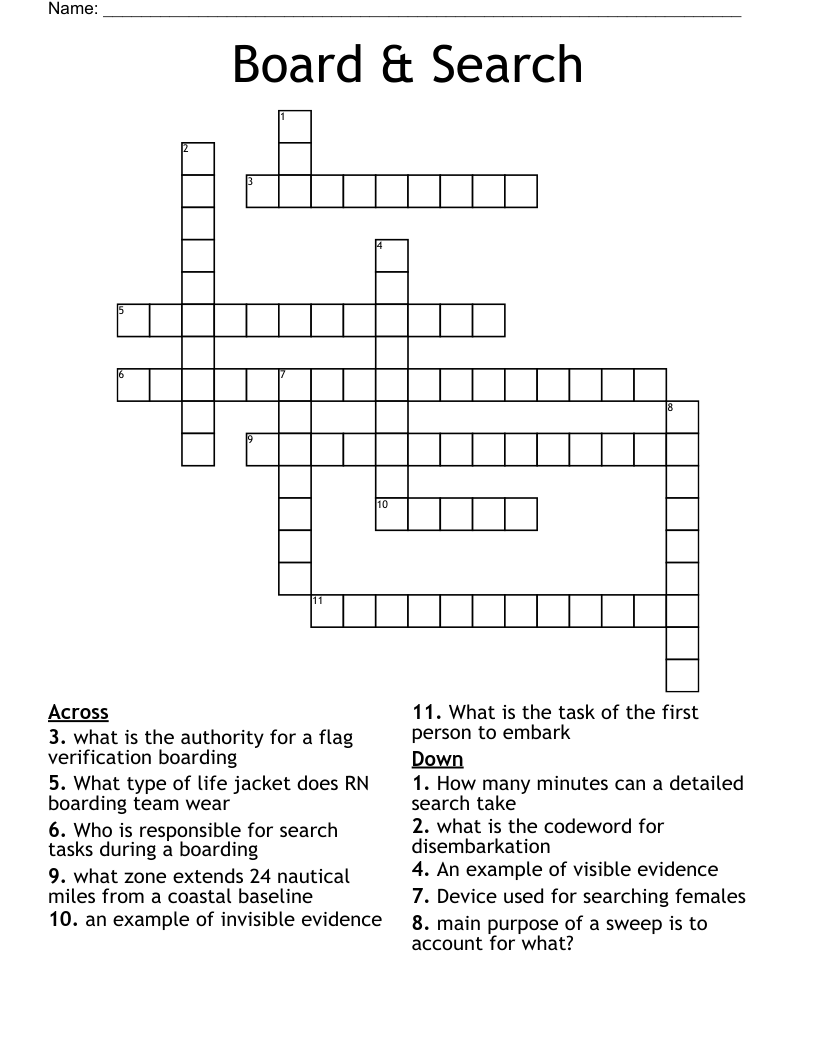 Board & Search Crossword