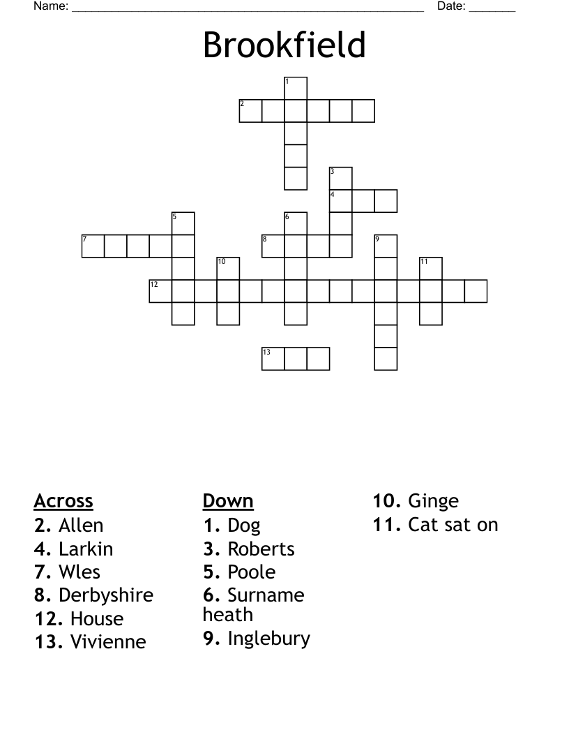 Brookfield  Crossword