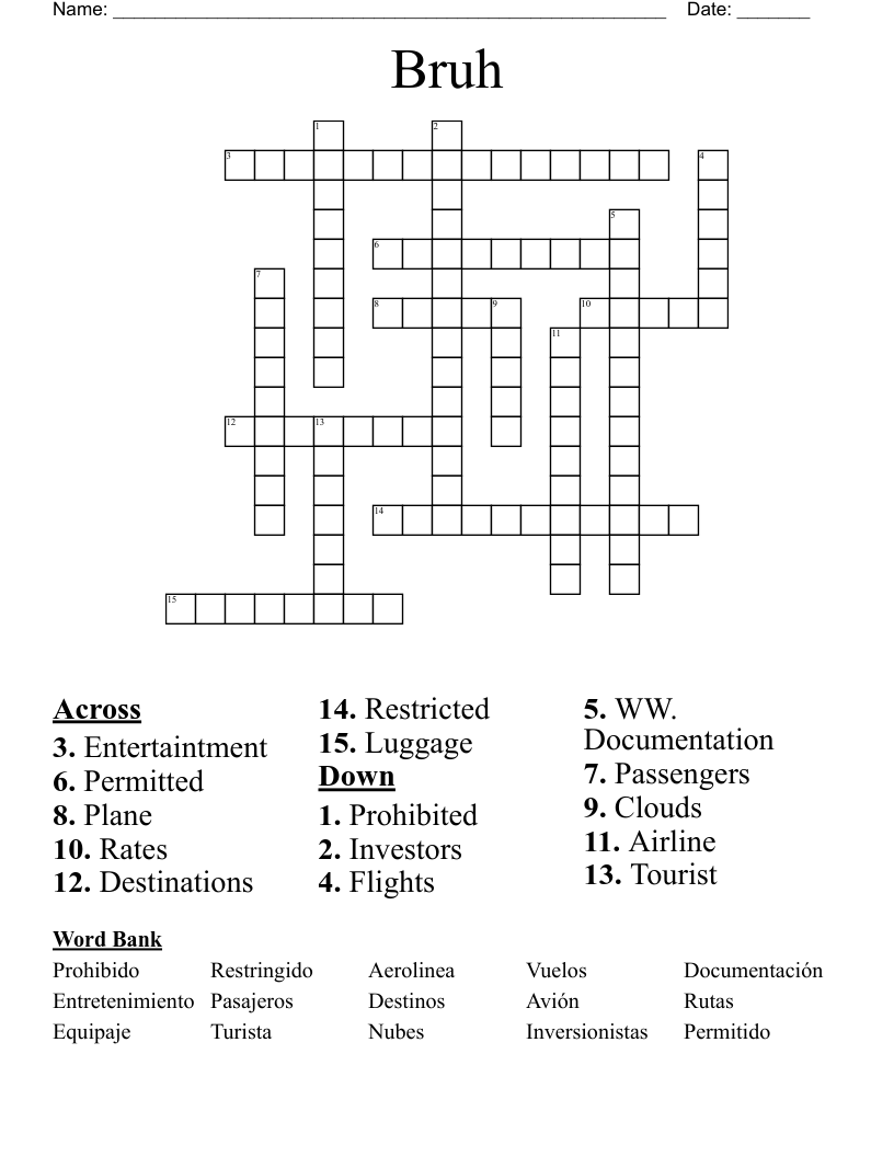 Bruh Crossword