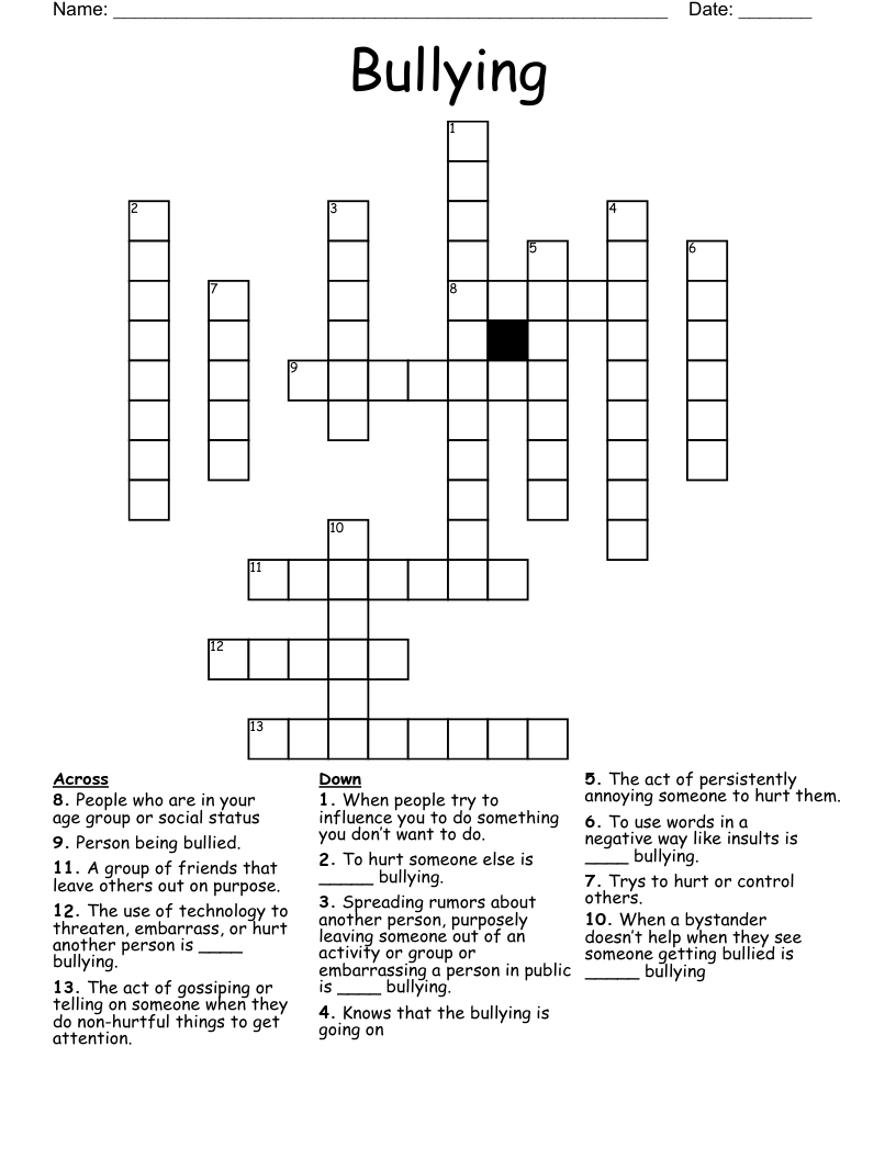 Bully Crossword Clue