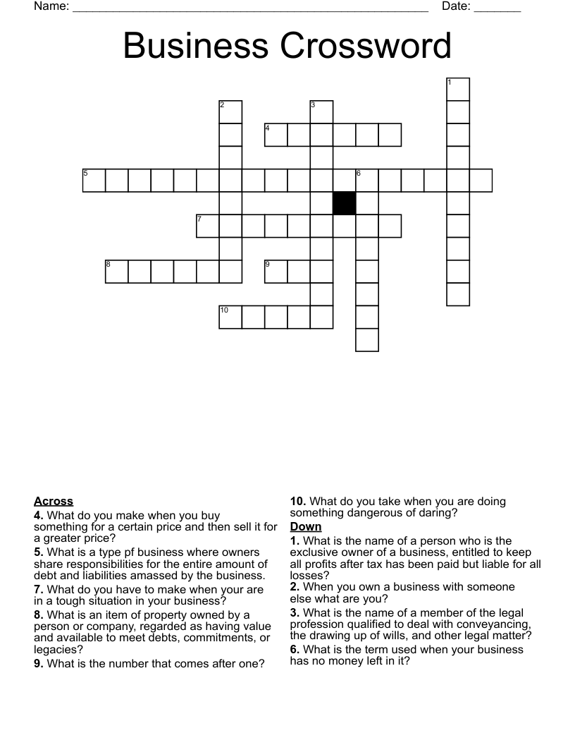 Business Crossword
