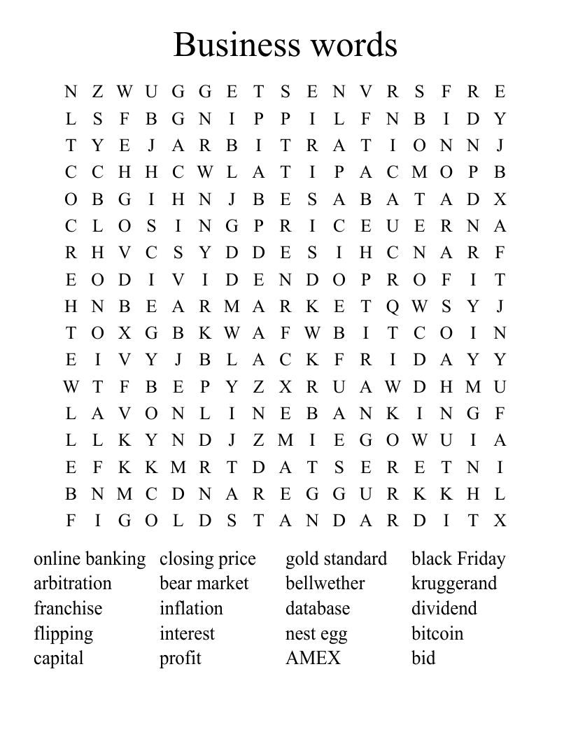 Business words