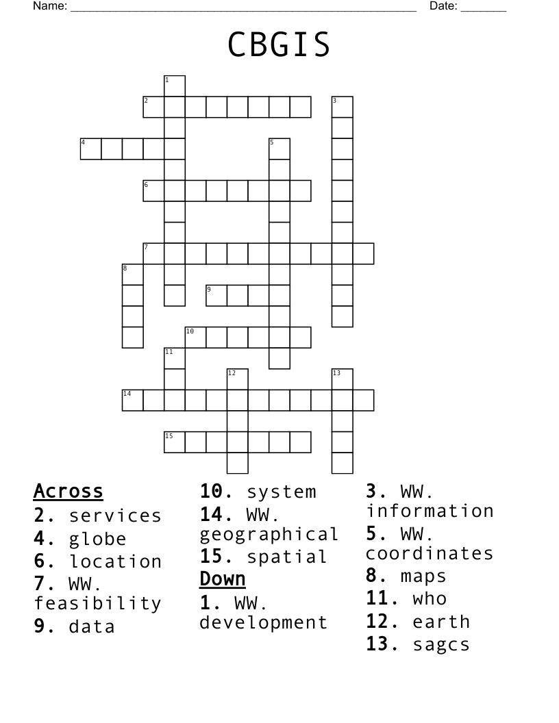 CBGIS Crossword
