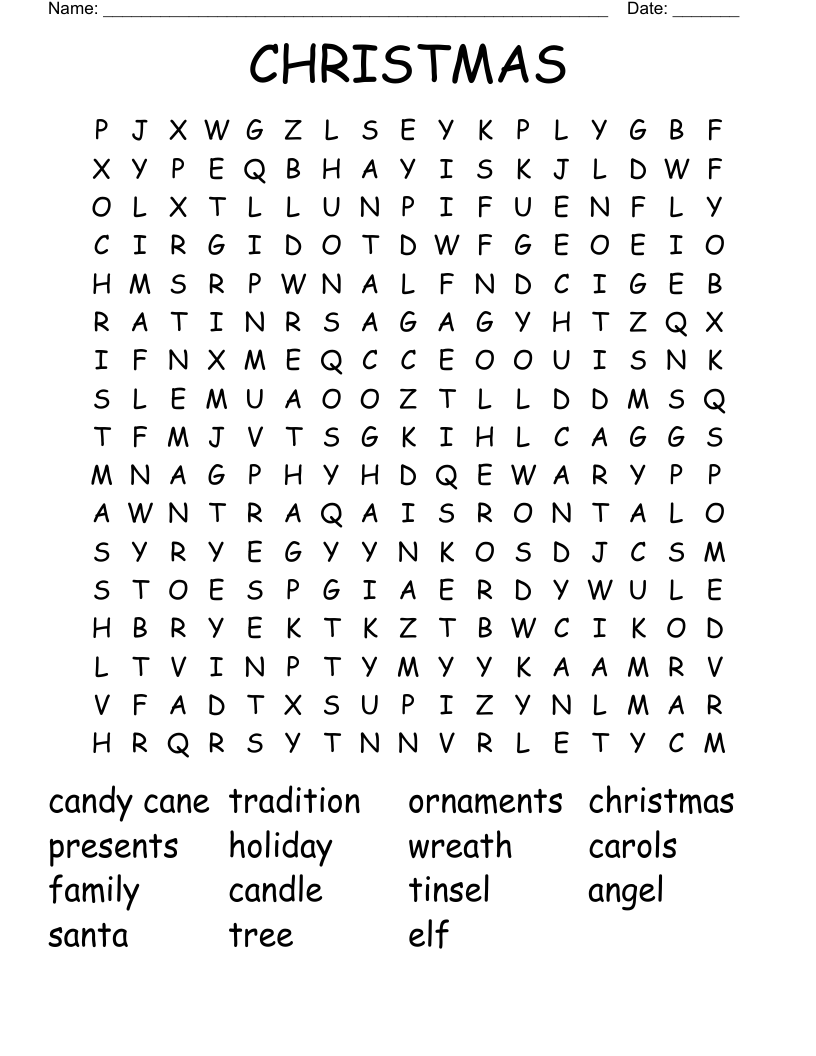 CHRISTMAS Word Search