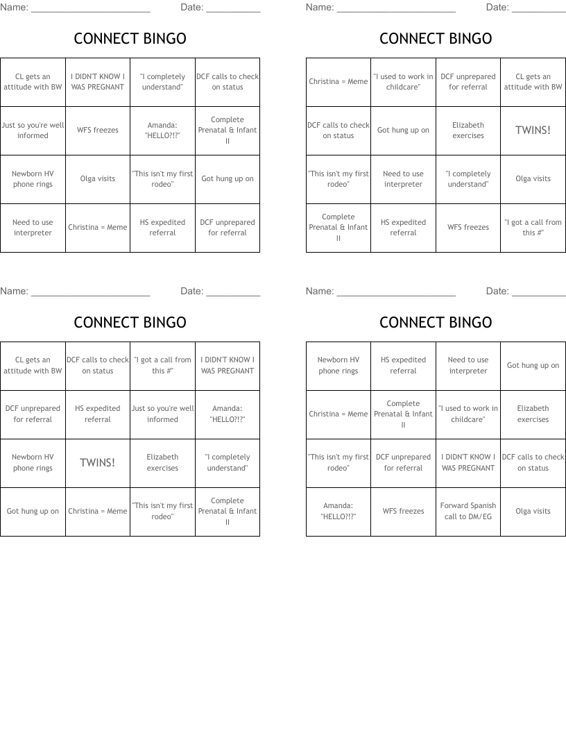 CONNECT BINGO