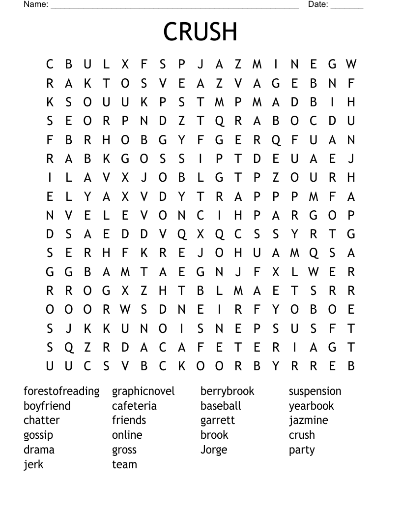 CRUSH Word Search