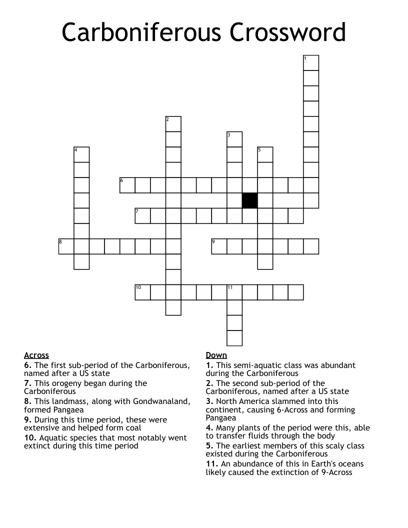 Carboniferous Crossword