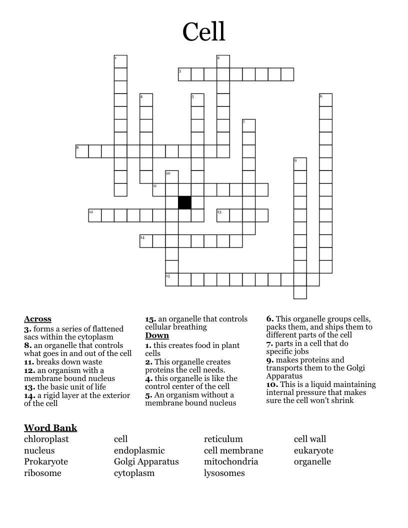 Cell Crossword