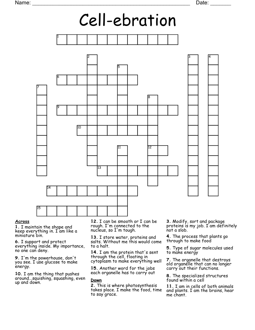 Cell-ebration Crossword