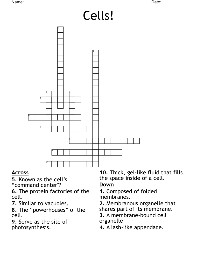 Cells! Crossword