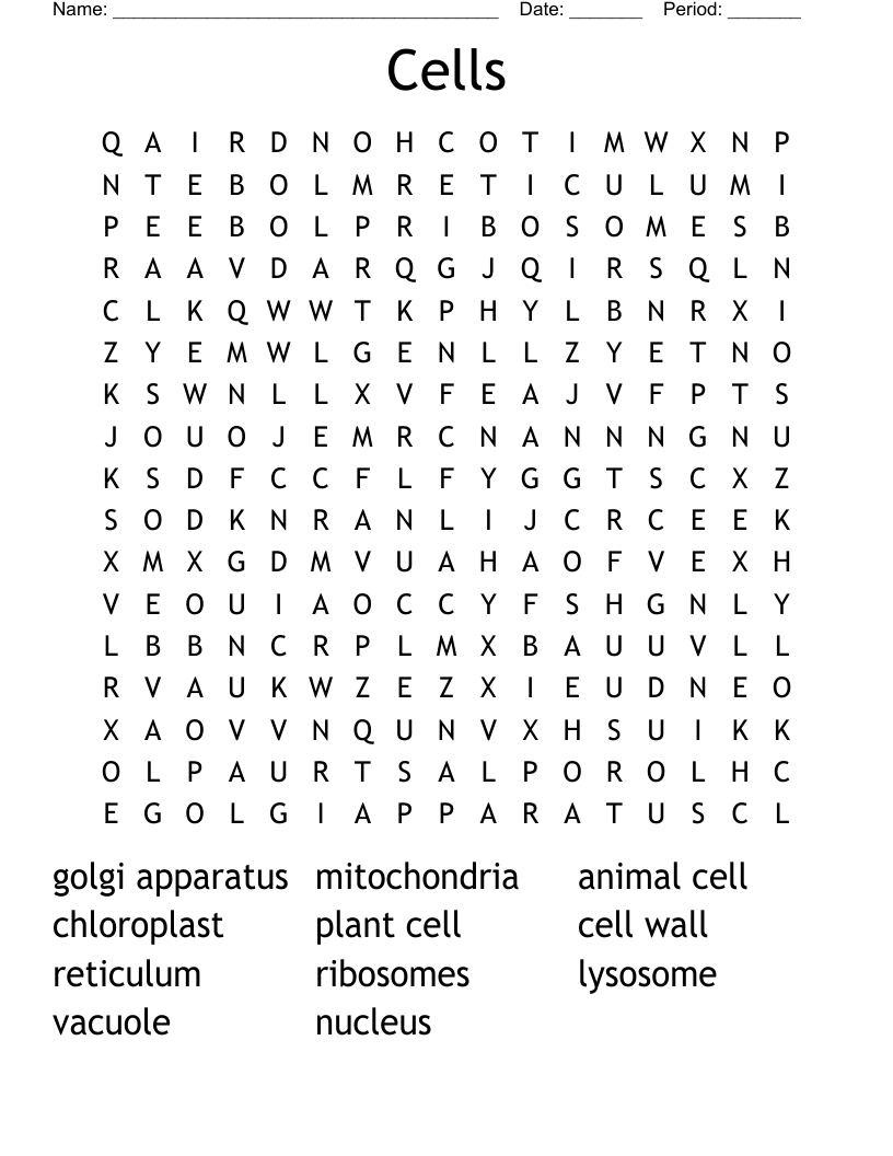 Cells Word Search