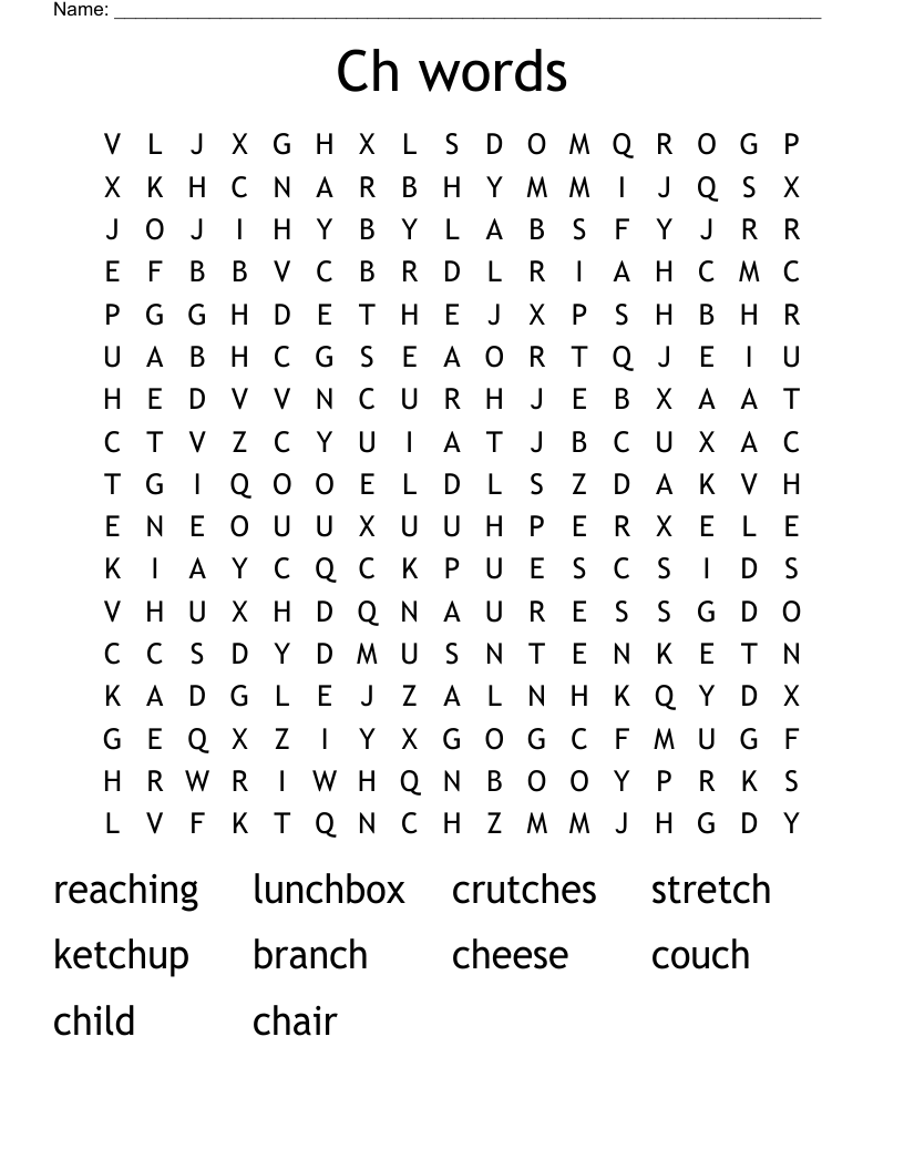 Ch words Word Search