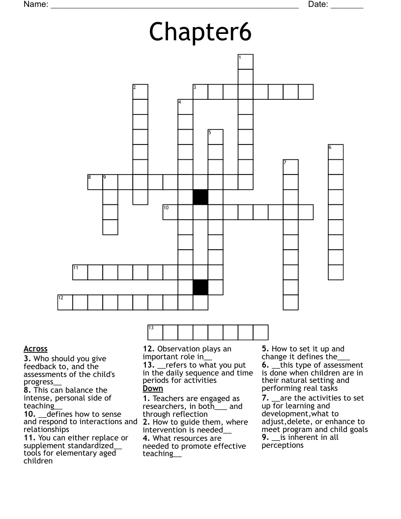 Chapter6 Crossword