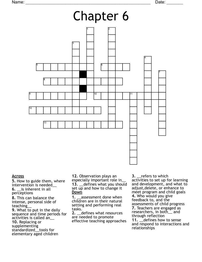 Chapter 6 Crossword