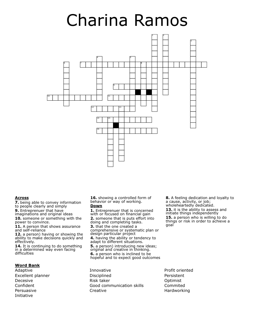Charina Ramos Crossword