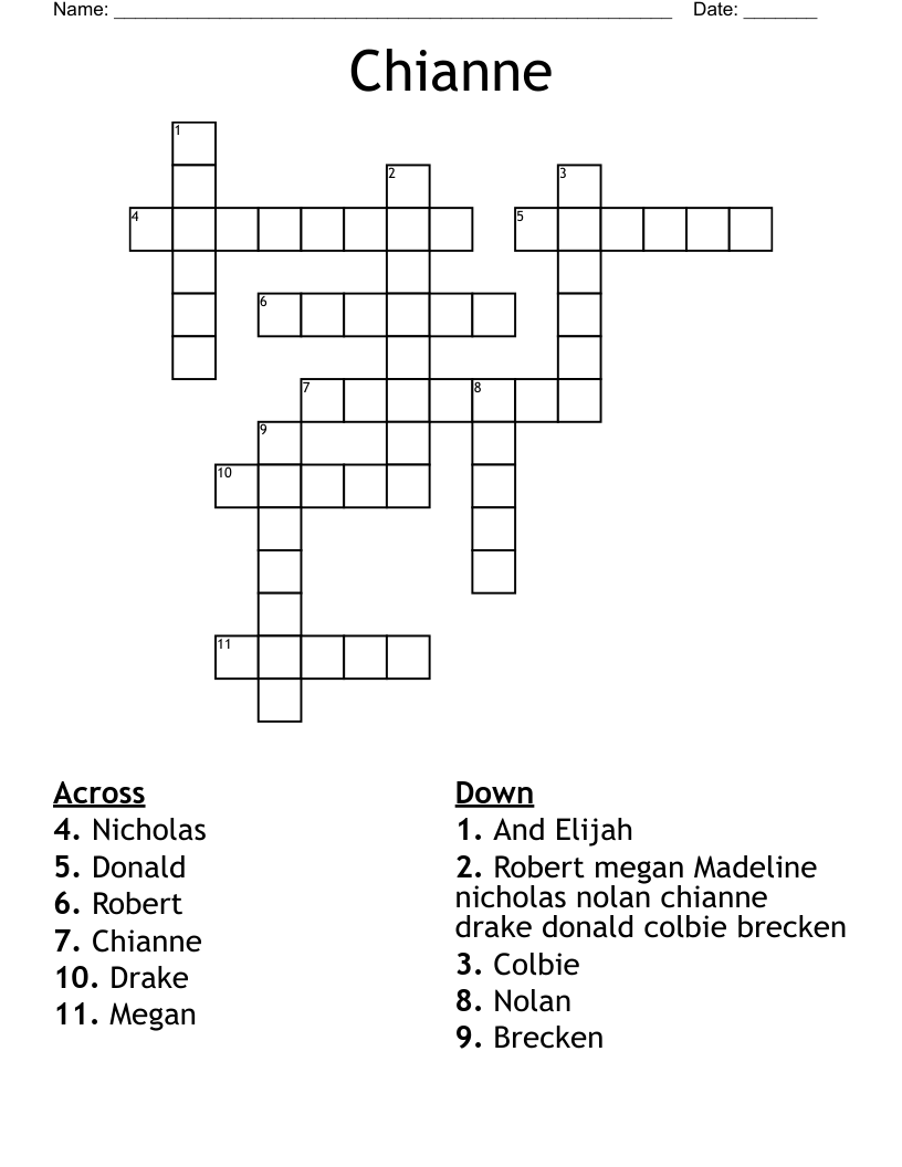 Chianne Crossword