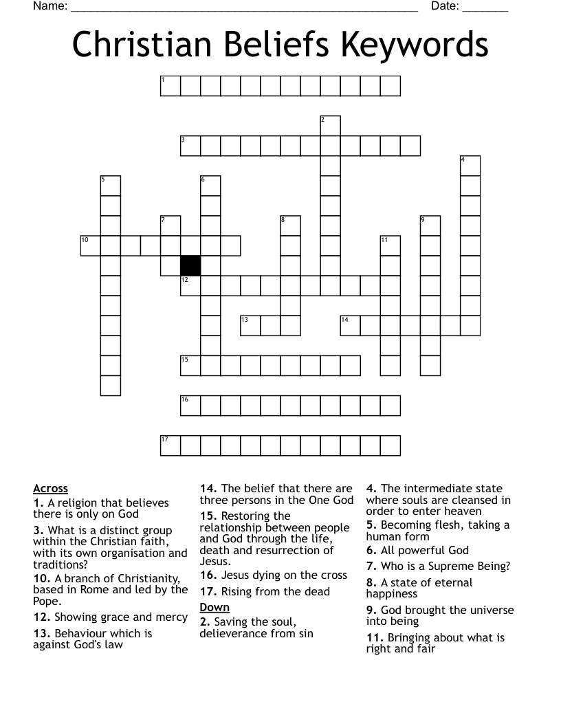 Keywords Of Christianity Crossword WordMint Keywords Of Christianity Crossword WordMint