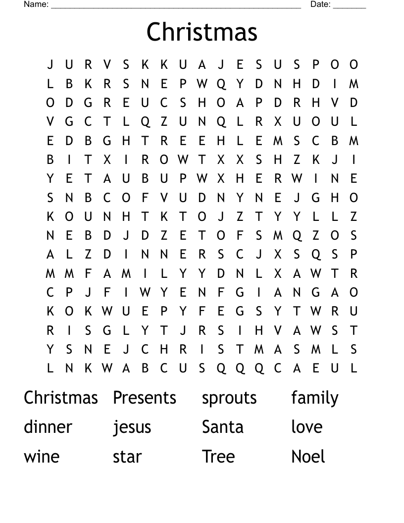 Christmas Word Search